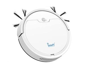 LuckyGirls Robot Aspirador y fregasuelos, App Control, RoomPlan, Sensor óptico,Aspira, Barre, Friega y Pasa la Mopa, 1800Pa, Cepillo para Pelo y Polvo de Mascotas, Fregado Inteligente (Blanco)
