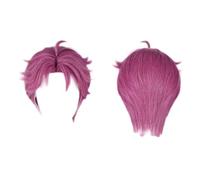 LUCKYHHM Peluca De Cosplay De Fibra Sintética Morada Trenzada Con Gorro Ajustable For Niños Y Adultos, Disfraz De Anime De Halloween.(I)