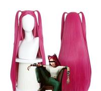 LUCKYHHM Peluca De Cosplay De Fibra Sintética Morada Trenzada Con Gorro Ajustable For Niños Y Adultos, Disfraz De Anime De Halloween.(B)