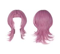 LUCKYHHM Peluca De Cosplay De Fibra Sintética Morada Trenzada Con Gorro Ajustable For Niños Y Adultos, Disfraz De Anime De Halloween.(G)