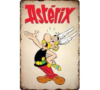 LUCKYLINDE - Cartel retro de chapa, Asterix y Obelix, serie de cómics de culto francés, cartel decorativo, 14 x 20 cm (Asterix)