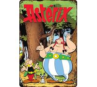 LUCKYLINDE - Cartel retro de chapa, Asterix y Obelix, serie de cómics franceses, 20 x 30 cm (Asterix y Obelix en el bosque)