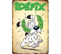 LUCKYLINDE - Placa de chapa retro, ASTERIX y OBELIX, serie de dibujos animados de culto francés, placa decorativa, 20 x 30 cm (Idefix)