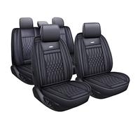 LUCKYMAN CLUB - Fundas de Asiento de Coche con Piel Impermeable para la mayoría de los vehículos sedán SUV como Hyundai Elentra Sonata Tucson Chevy Equinox Ford Nissan Kia VW Honda CRV Mazda6 Toyota