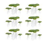 LuckyOpt 1 paquete de pato artificial flotante, plantas flotantes de plástico para acuarios (1)