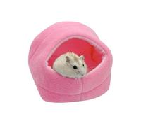 LuckyOpt Cama para hámster, bonita cama de conejillo de indias con ropa de cama extraíble, cama pequeña y suave para mascotas pequeñas para cobayas, erizo sirio Gerbil (rosa)