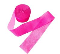 Luckywaqng 1 rollo de papel crepé luminoso, serpientes fluorescentes de papel de neón para bodas, cumpleaños, fiestas de neón, fiestas, bailes de graduación, baile (rosa caliente, talla única)