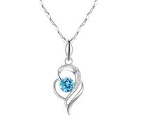 Luckywaqng Collar sencillo y fresco con incrustaciones de diamantes para mujer con signo del zodiaco, collar en forma de corazón, cadena de clavícula a la moda, collar de calavera para mujer (GD2