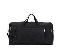 Luckywaqng Duffel Bags for Traveling 65L Carry On Foldable Overnight Bag for Men Women Weekend Travel Duffle Bags with Shoe Compartment Black Reisegepäck Trolley, Negro , talla única