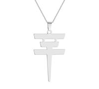 Luckywaqng Tokyo - Collar de hotel minimalista Tokio con colgante de hotel, para hombre y mujer, accesorio de ropa para hombre y mujer, colgante de hotel Tokio, joyas ornamentales frescas (plata