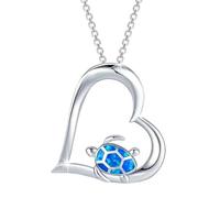 Luckywaqng Turtle Necklace Turtle Jewelry Turtle Pendant Tortoise Necklace Turtle PresentsFor Turtle Lover for Women Colgante con ventosa (azul, talla única)