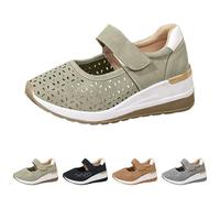 Luckywaqng Zapatos ortopédicos Zapatos de mujer Zapatos de cuña de plataforma Zapatillas de malla transpirable Zapatos para correr Casual Comodidad Ultracómodos Zapatos deportivos Suela gruesa Zapatos