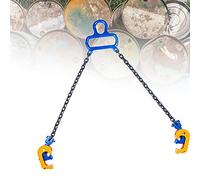 Luckyzl Pinzas para Bidones de Aceite Colgador de Cadena, Colgador de Grúa Gancho de Horquilla, Gran Capacidad de Carga, Herramientas Pesadas en Obras de Construcción, Manejo de Carga