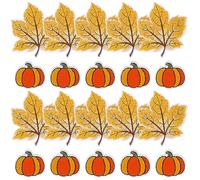 Lucleag 20 parches bordados de hojas de arce y calabaza, parches bordados con temática otoñal para coser o planchar para manualidades, Halloween, Acción de Gracias, otoño, decoración de ropa, regalos