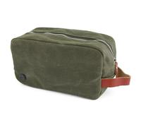 Lucleon by Trendhim - Neceser enrollable para hombre, lona encerada y algodón con detalles de piel, 85 mm de ancho, diseño danés, elegante neceser colgante para viajes y aseo, Orange, Neceser