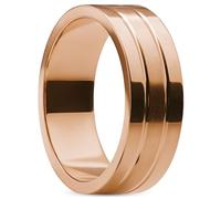 Lucleon by Trendhim Ring Men | Acero inoxidable pulido y cepillado | Acero inoxidable 316L y revestimiento PVD | Diseño danés | 8 mm de ancho, 49mm, Metal, Sin piedras preciosas