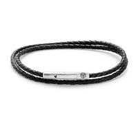 Lucleon Pulsera de cuero vintage para hombre, 3 mm, hecha a mano, de piel auténtica, elegante, para cumpleaños, aniversario, Navidad, S, Cuero, No es una piedra preciosa