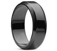 Lucleon Trendhim Anillo para hombre | Acero inoxidable cepillado y pulido | Acero inoxidable 316L y revestimiento PVD | Diseño danés | Borde biselado, 49mm, Metal, Sin piedras preciosas