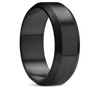 Lucleon Trendhim Ring Men | Acero inoxidable cepillado | Acero inoxidable 316L y revestimiento PVD | Diseño danés | Borde biselado y acabados, 49mm, Metal, Sin piedras preciosas