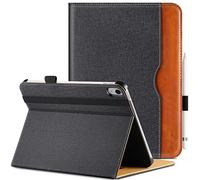 LUCMO Custodia Compatibile con iPad 10a Generazione/iPad 10.9 2022, in Pelle PU per Wallet iPad 10a Generazione/iPad 10.9 2022, Nero