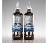 LUCOAEAE 2x100 ml Aceite de Corte para Taladrar Metal Reduce la Fricción | Prolonga la Vida Útil de la Herramienta Para Serrar Tornear y Roscar Apto para Acero Inoxidable Aleaciones y Otros Metale
