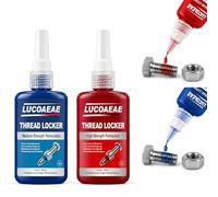 LUCOAEAE 2x50ml Fijador de Tornillos y Fijador de Roscas Anti-Aflojamiento | Azul Resistencia Media y Rojo Alta Resistencia Fija Tornillos Fijador Tornillos y Antiherrumbre