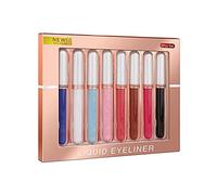 Lucoss Delineador de Ojos de Colores, Eyeliner Colores Purpurina Liquido Waterproof Glitter para Ojos, Lapiz de Ojos Líquido Mate Verde, Rosa, Marrón, Azul, Blanco, Rojo, Negro,Púrpura,Amarillo