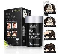 Lucoss Fibras Capilares Color Castaño Oscuro/Negro,para Disimular Calvicie y Aumentar el volumen,Maquillaje Capilar,Fibras Corrector para Adelgazamiento del Cabello