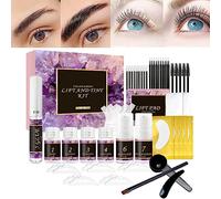Lucoss Lifting Pestañas Kit Profesional,4en1 Laminado de Pestañas y Cejas,Kit Lifting de Pestañas Cejas y Tinte Negro,Permanente de Pestañas Kit,Lash Lift Kit