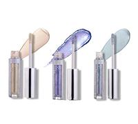 Lucoss Sombras de Ojos,Sombra de Ojos Líquida Brillantes Marrón/Plata/Dorado/Rosa/Morado/Negro (A101+A109+A111)