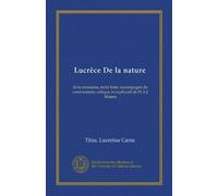 Lucrèce De la nature: livre troisième, texte latin, accompagné du commentaire critique et explicatif de H.A.J. Munro