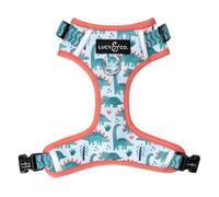 Lucy & Co. Lindo arnés DinoROAR sin tirones, deja de tirar y caminar fácilmente, arnés disponible en tallas XS a XL para perros pequeños, medianos y grandes, DinoROAR! (mediano)
