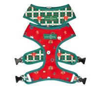 Lucy & Co. Lindo arnés reversible para perro, arnés para mascotas del mejor diseñador para perros XS a XL, chaleco acolchado ajustable para caminar fácilmente, Happy Howlidays, de temporada, talla L