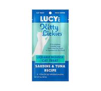 Lucy Pet Products Kitty Lickies Mousse Cat Treat, Sardine & Tuna, 17Each/2Oz, 17 Count (Count of 17)