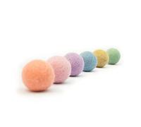 LucyBalu® Bolas de Fieltro para Gatos - Juguetes Naturales de 100% Lana de Nepal - 6 Unidades