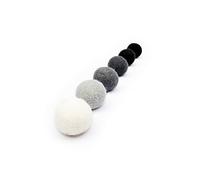 LucyBalu® Bolas de Fieltro para Gatos, Juguetes para Gatos, Bolas de Fieltro para Gatos, Juguetes de 100% Lana, Juguetes Naturales para Gatos, Pelotas de Juego de Nepal, 6 Unidades, Color Gris