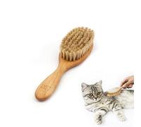 LucyBalu® Cepillo para gatos para pelo corto y largo | peine para gatos para el cuidado del pelo| cepillo para el pelo de gato con cerdas naturales y mango de madera | aceitado