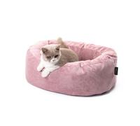 LucyBalu® Dinghy Cama para gatos de pana en diseño de bote inflable, espacio para dormir lavable con fundas extraíbles, 60 × 45 × 20 cm, para gatos pequeños y grandes, color rosa