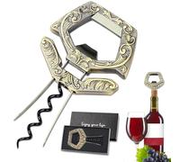 LUCYLANKER Abridor de Vino Ah So para Botellas Antiguas, Abrebotellas de Antiguo 3 en 1, Extractor Corcho Dos Puntas con Corkscrew de Cerveza, Sacacorchos de Amigos Camareros, Regalos para Hombres