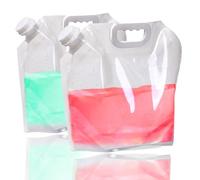LUCYLANKER Bolsa de Almacenamiento de Agua Plegable para Exteriores, Contenedor de Bolsa de Agua Potable de Gran Capacidad de 8 litros, Adecuado Barbacoas, Picnics y Camping (2 Blanco)