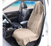 LUCYLEXIXI Toalla de sudor impermeable para asiento de coche, perfecta para asiento de coche, camión, SUV, ideal para entrenamiento después del gimnasio, correr, natación, playa y senderismo (beige)