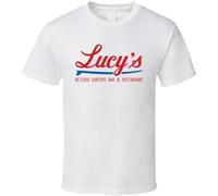 Lucy's Retired Surfers Bar and Restaurant New Orleans Restaurant Logo T Shirt White M