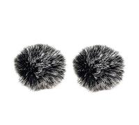 LucyStudio Lavalier Wind Muff 2 Pack Lapel Microphone Windscreen Muff Outdoor Furry Lav Windscreen Windproof Wind Screen (0.5cm)
