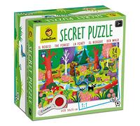 Ludattica - Secret puzzle El bosque - Puzzle 24 piezas niños 3+ - Dos juegos en uno - Made in Italy