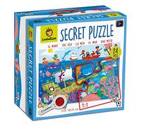 Ludattica - Secret puzzle El mar - Puzzle 24 piezas niños 3+ - Dos juegos en uno - Made in Italy