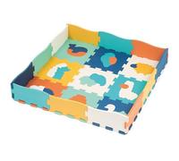 LUDI - Alfombrillas educativas para bebés - Juego de nios - Antichoque, aislante del frío - Para el desarrollo motor y visual - 25 alfombrillas de espuma con animales - 20x120x1,2 cm