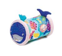 LUDI - Baby Roller Ballena - Rodillo Inflable de Actividades - 6 Actividades sensoriales - Desarrolla motricidad y Coordinación - A Partir de 6 Meses - 45 x 30 cm