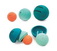 Ludi Ball-in -Ball - Pelotas de bebé Sensoriales - Silicona Suave - También para baño - Motricidad Fina y apilamiento - a Partir de 6 Meses