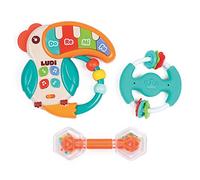 Ludi- Caja Musical, Multicolor, 3 hochets (JBM 30111)