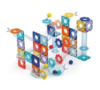 LUDI - Circuito magnético - Circuito de Bolas con 26 Placas magnéticas, 48 Elementos de Recorrido y 6 Bolas - Construcción 2D y 3D - a Partir de 3 años